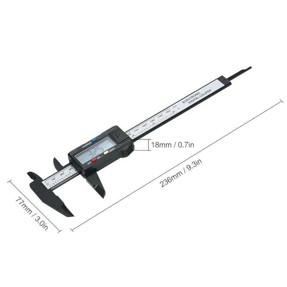 Carbin Fiber Electronic Digital Vernier Caliper Micrometer Guage LCD 6 150mm – image 6