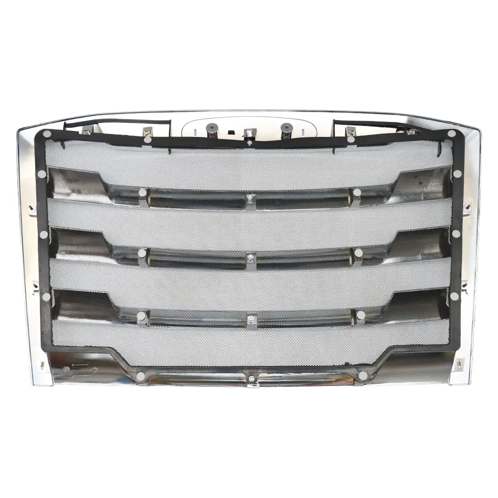 Chrome Front Grille Compatible With Freightliner Cascadia, With Bug Screen