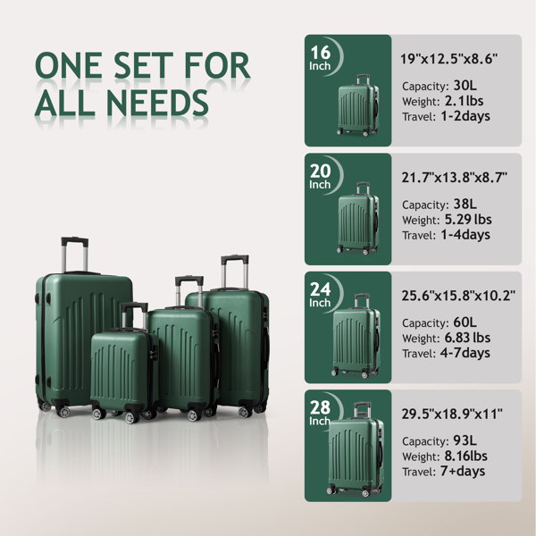 Vertical Stripe Four In One Suitcase — foto 7