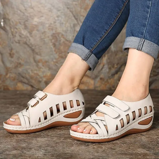 Summer Women Sandals Wedge Sandals Casual Women Shoes Ladies Platform Sandalias Plus Size Open Shoes Plus Size White - Shop at LoveMi