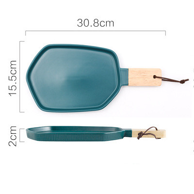 Small wooden handle plate