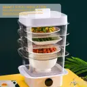 Multi-layer Dish Cover Heat Preservation Kitchen Cover Dining Table Leftover Storage Box Transparent Stack Cooking Hood Steamer view 22