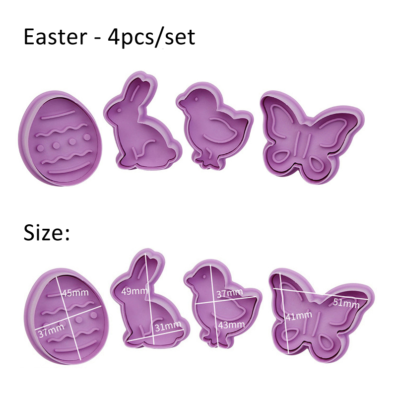 Title 3, Easter Cookie Mold Set Cutting Mold Fondant Mold