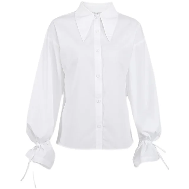 Autumn Fashion Top White Casual Blouse White - Shop at LoveMi