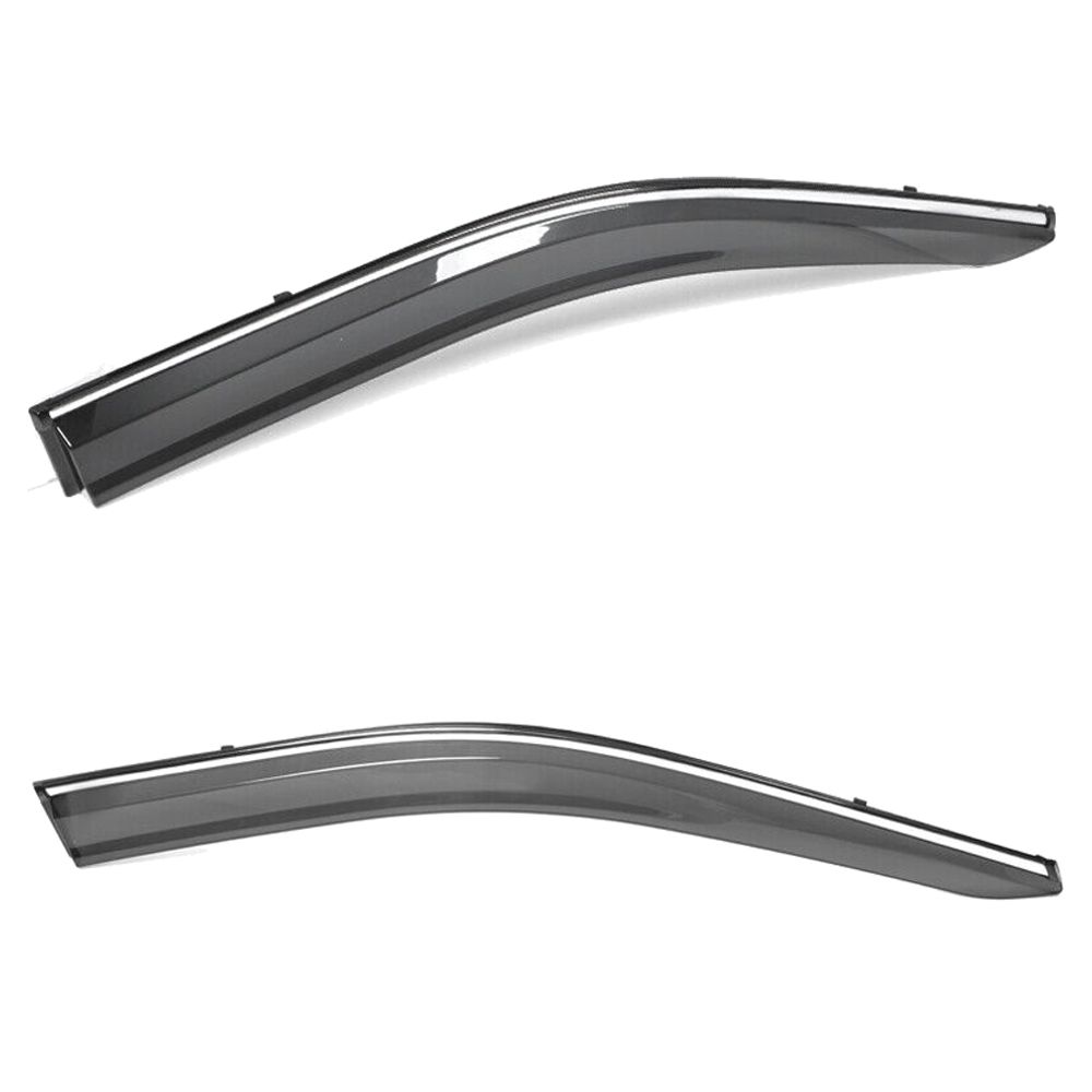 Fits 17-23 J Eep Compass MP Polycarbonate W-Chrome Trim Window Visors Deflector