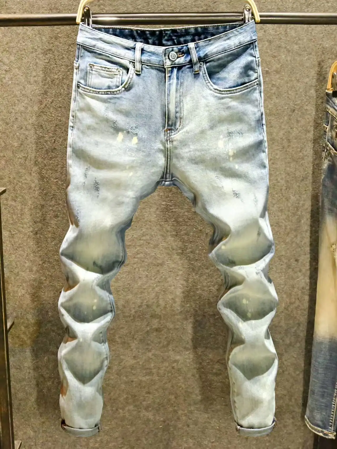 Shanxi Stretchy Slim Straight Pants