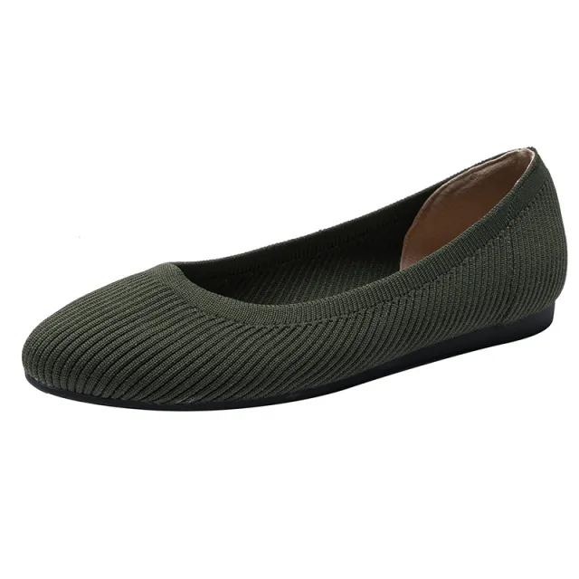 Flat Shoes Female Fashion Trend Round Head Green - Shop at LoveMi