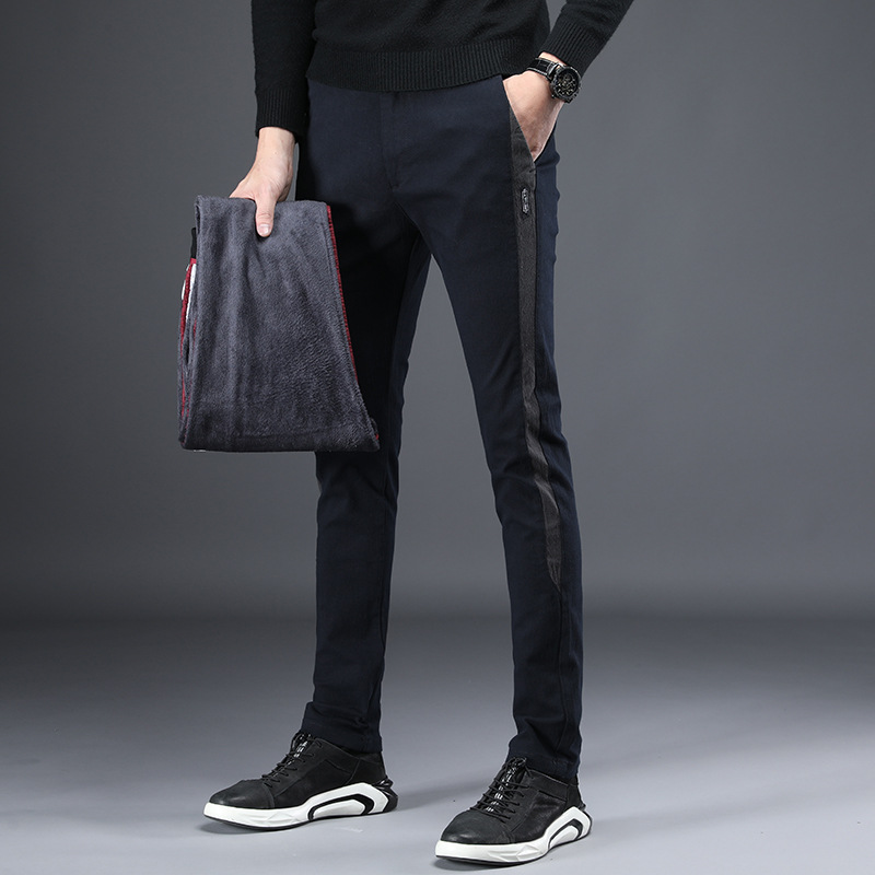 Title 7, Mens plus cashmere casual stretch trousers for...