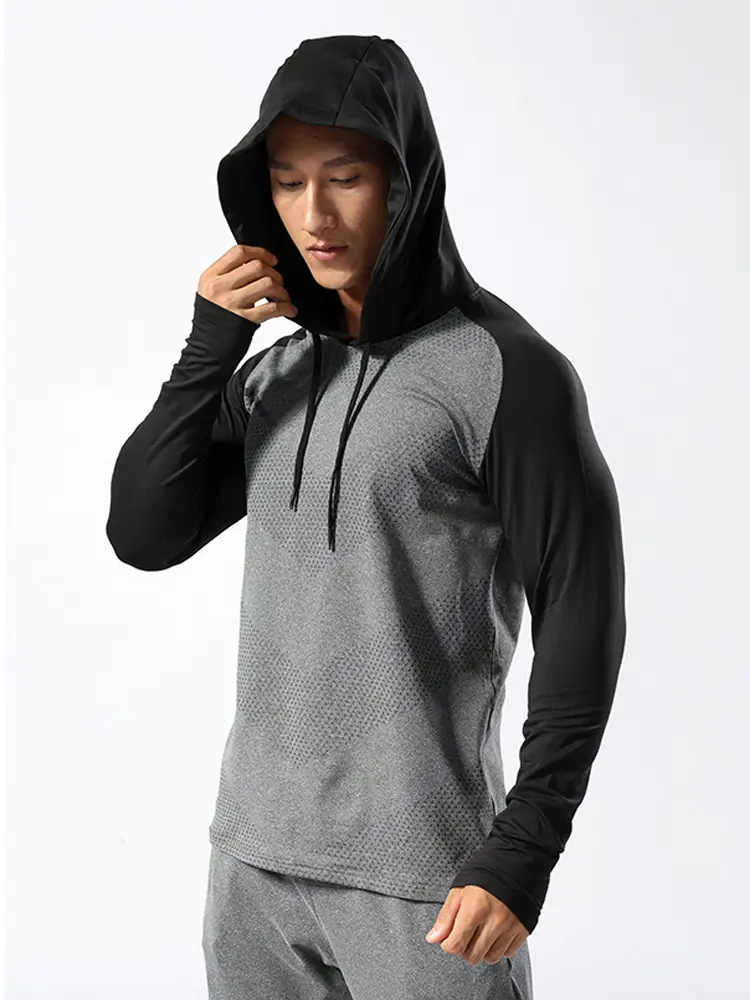 Hooded Fitness Men's Loose Breathable Long Sleeve Sports Sweatshirt