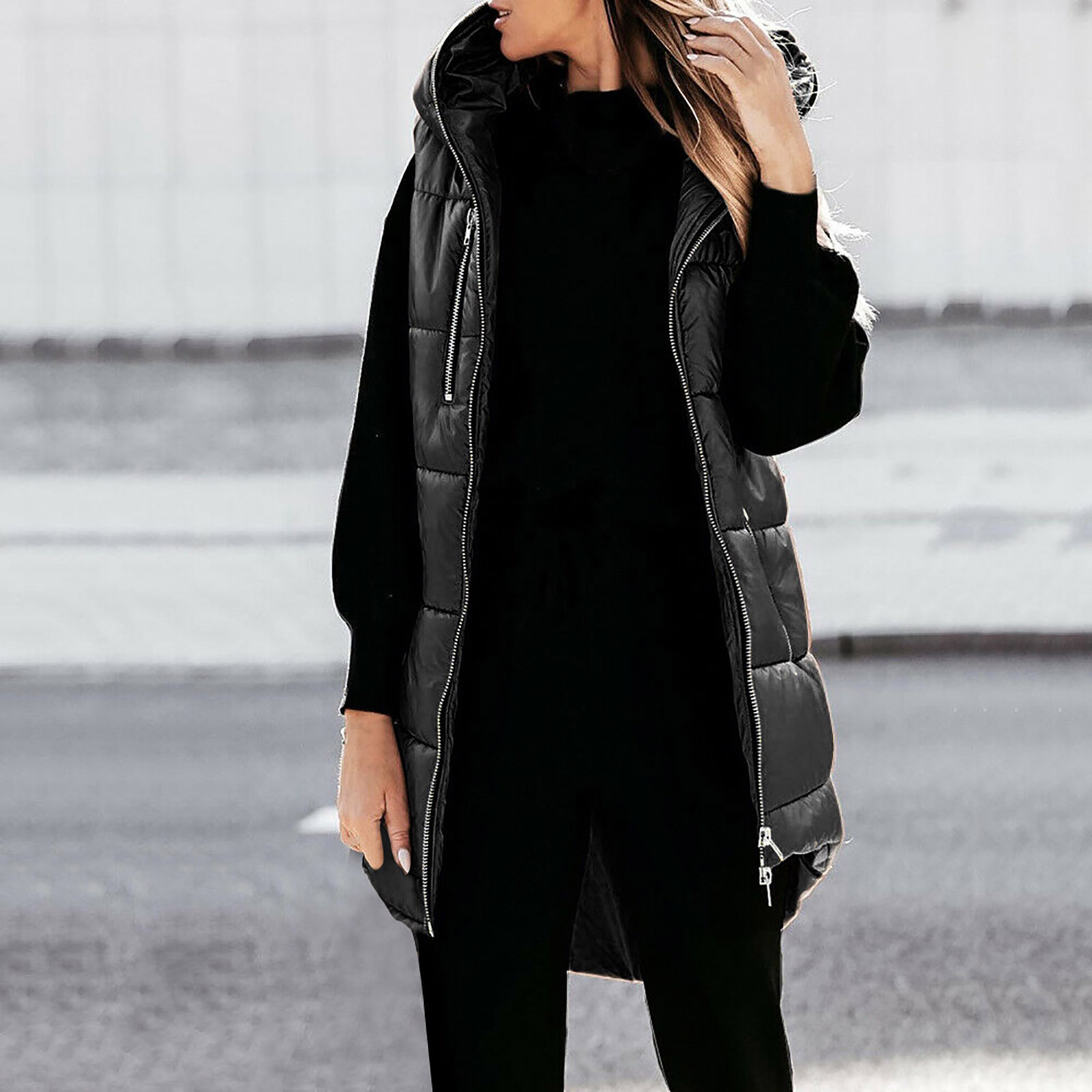 Hooded Fashion Casual Cotton Vest Fashion