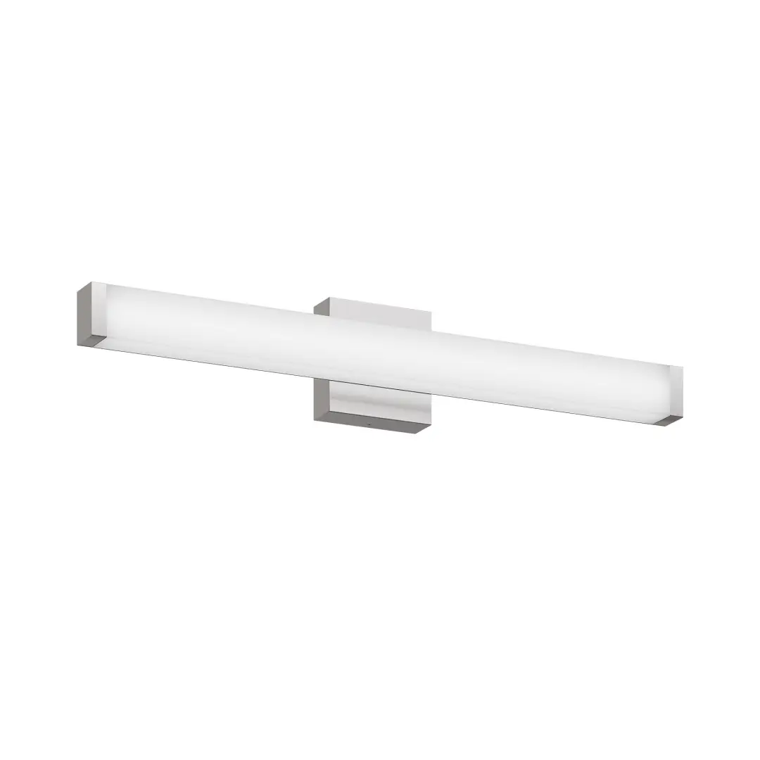 Bathroom Vanity Light Brushed Nickel Square LED 25 Inch 14W 6000K Cool White Light Wall Bar Lighting Fixtures Over Mirror -Brushed Nickel, 25in
