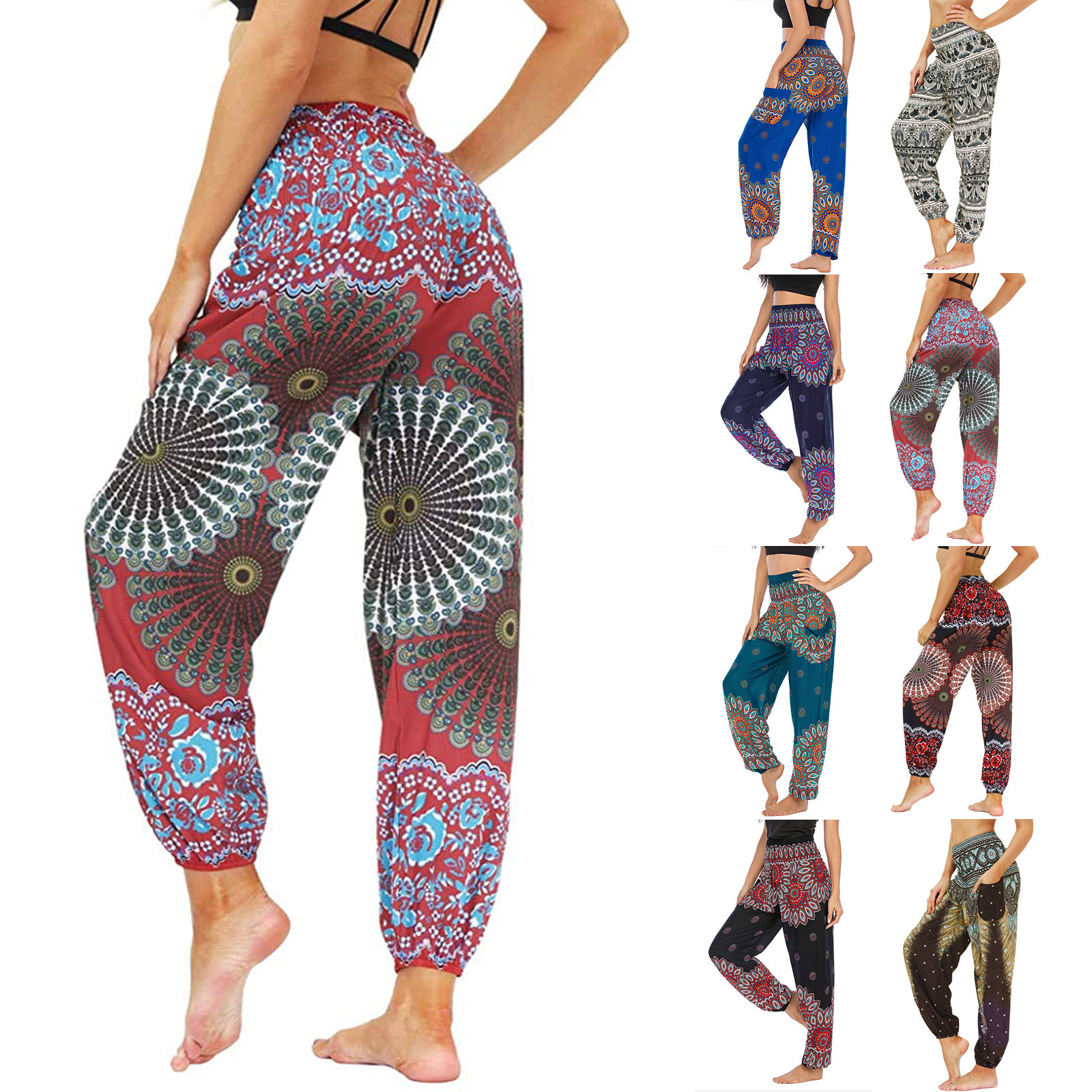 Digital Printed Casual Loose Yoga Pants