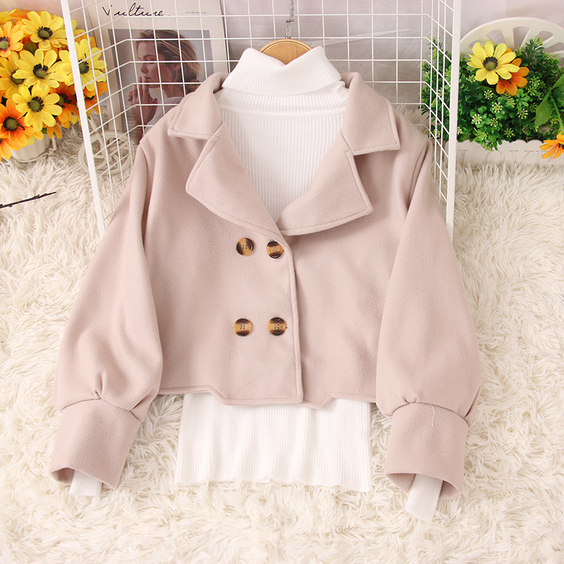 Female Temperament Simple Suit Collar Top