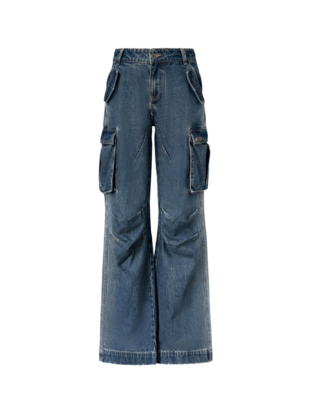 Heavy Industry Loose Wide-leg Denim Overalls