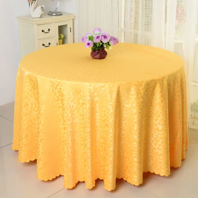 Hotel Restaurant Meal Cloth Custom Round Table Tablecloth Yellow - Shop at LoveMi