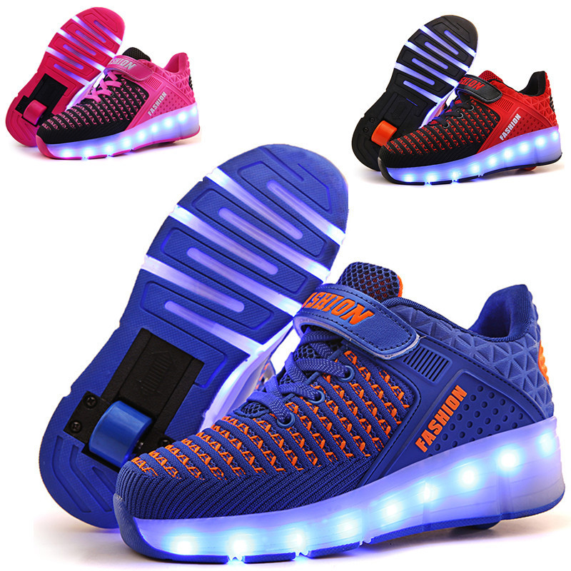 Детские одинарные роликовые коньки Heelys на аккумуляторе