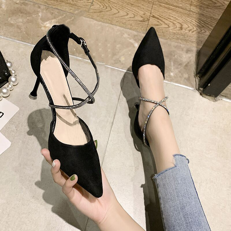 Stiletto Rhinestone Simple And Fashionable High Heels