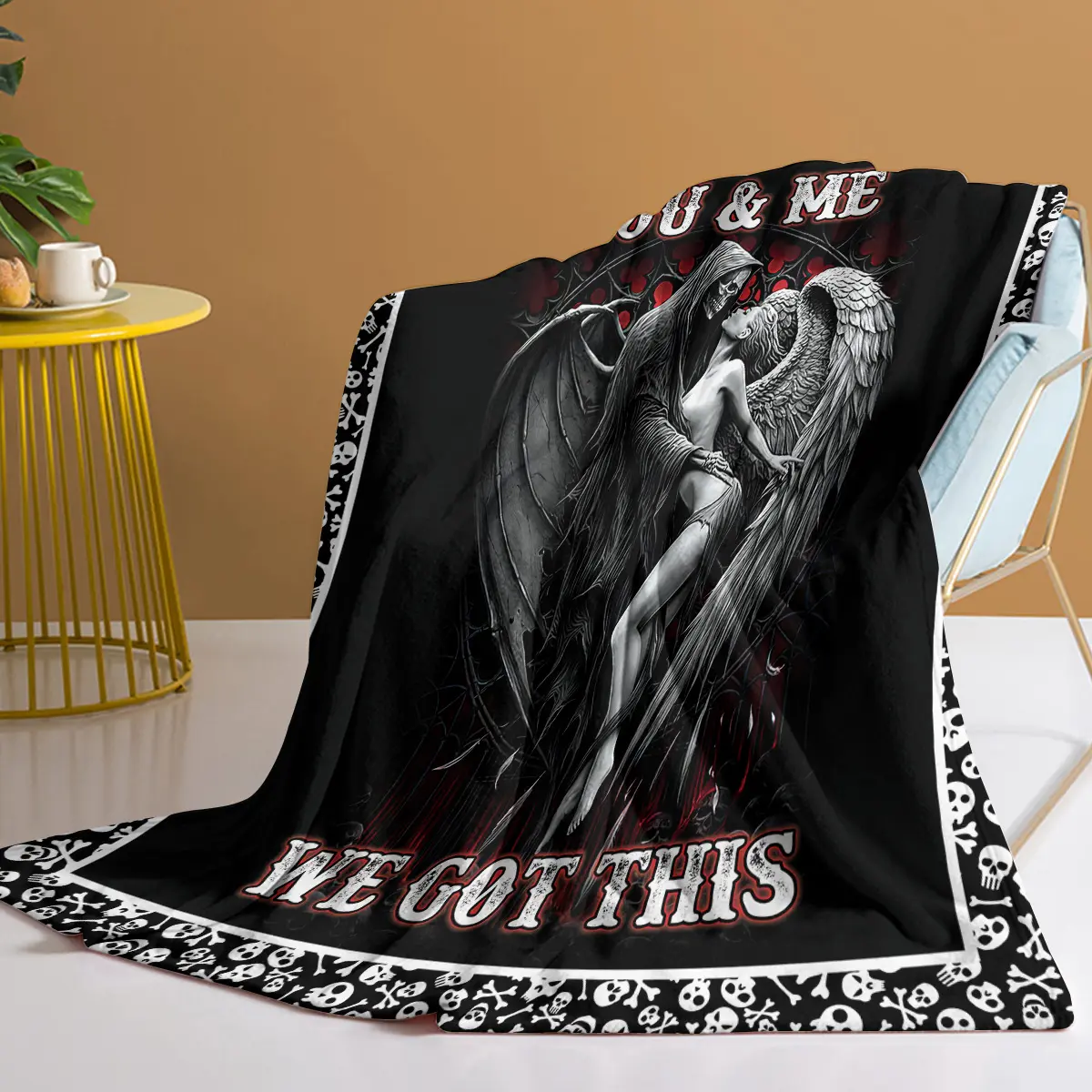 Beauty And Ghost Human Skeleton Printed Halloween