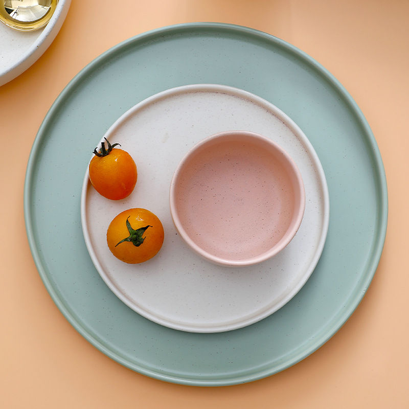 Household Plate Soup Bowl Ceramic Tableware Set