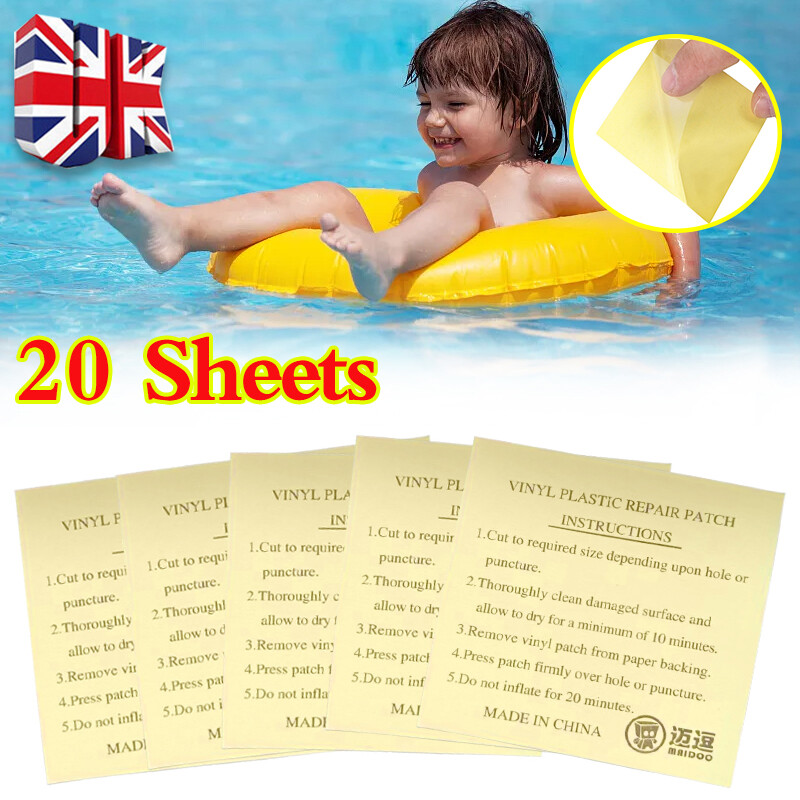 20Pack Inflatable Swimming Pool Puncture Repair Patch Kit Airbed Lilos Pool Toy