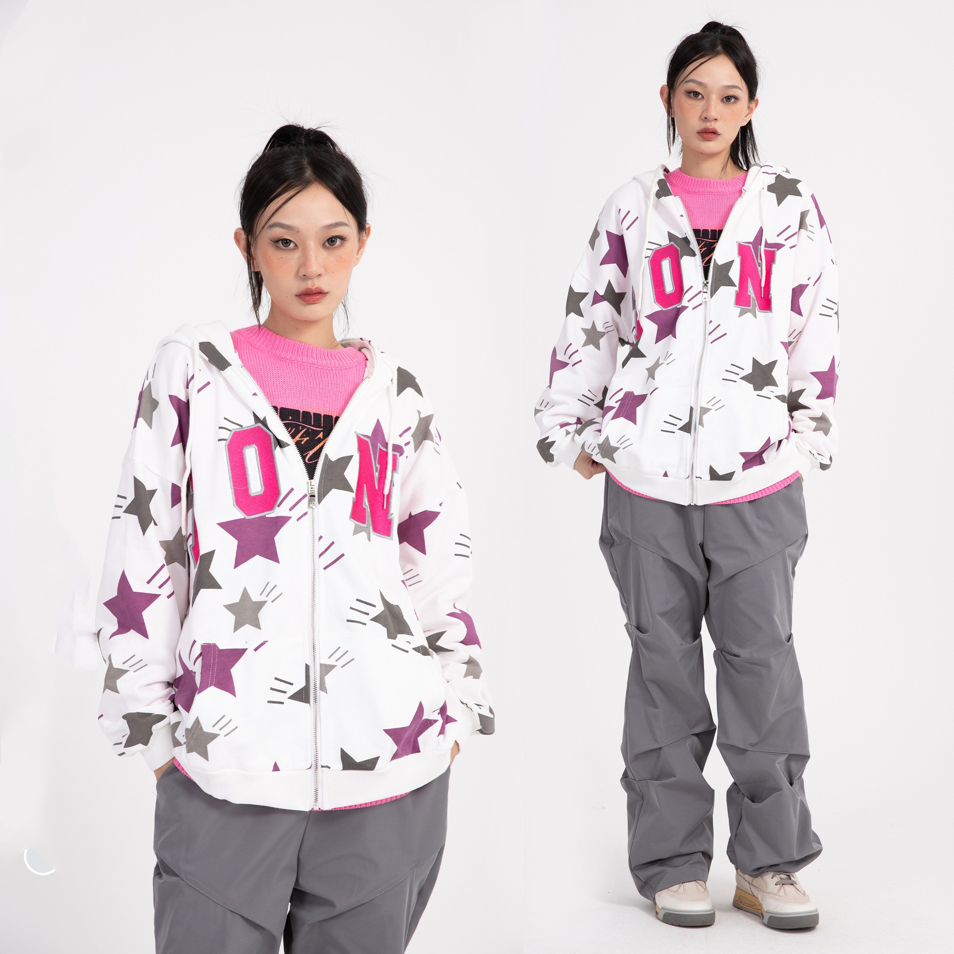 Women's Casual Printed Top Long Sleeve Jacket