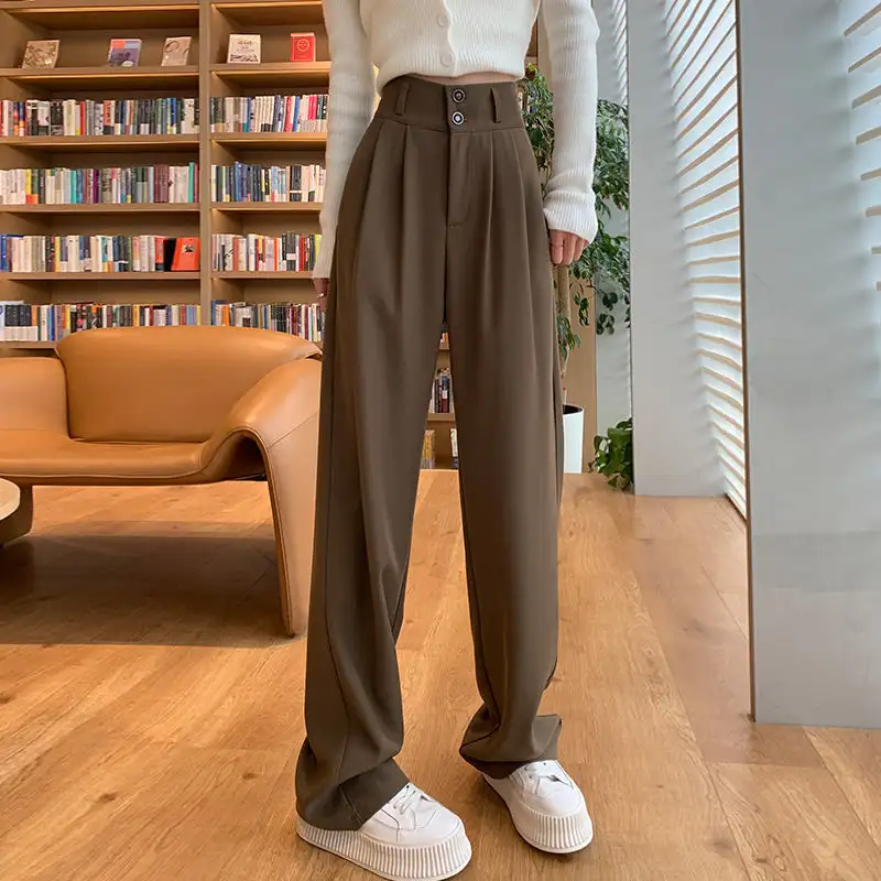 Versatile Slim Straight Leg Mopping Pants