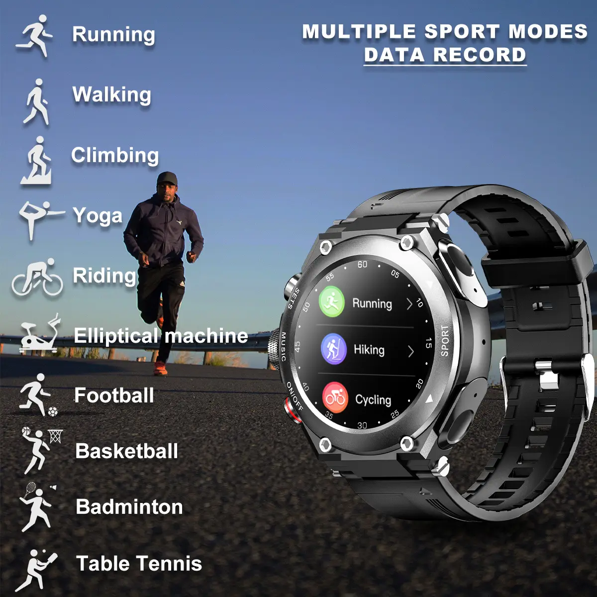 Smart Watch Bluetooth Headset Sport Bracelet