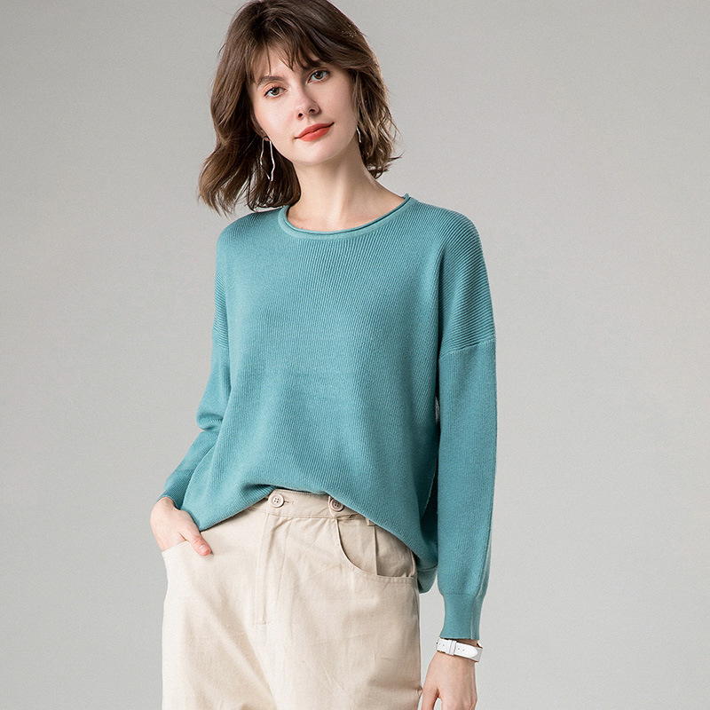 Title 6, Fashion Lazy Cashmere Knit Bottom Thin Sweater