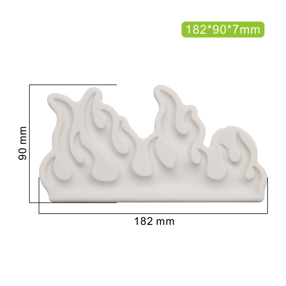 Title 1, Flammenrand Fondant Silikonform für DIY Schokol...