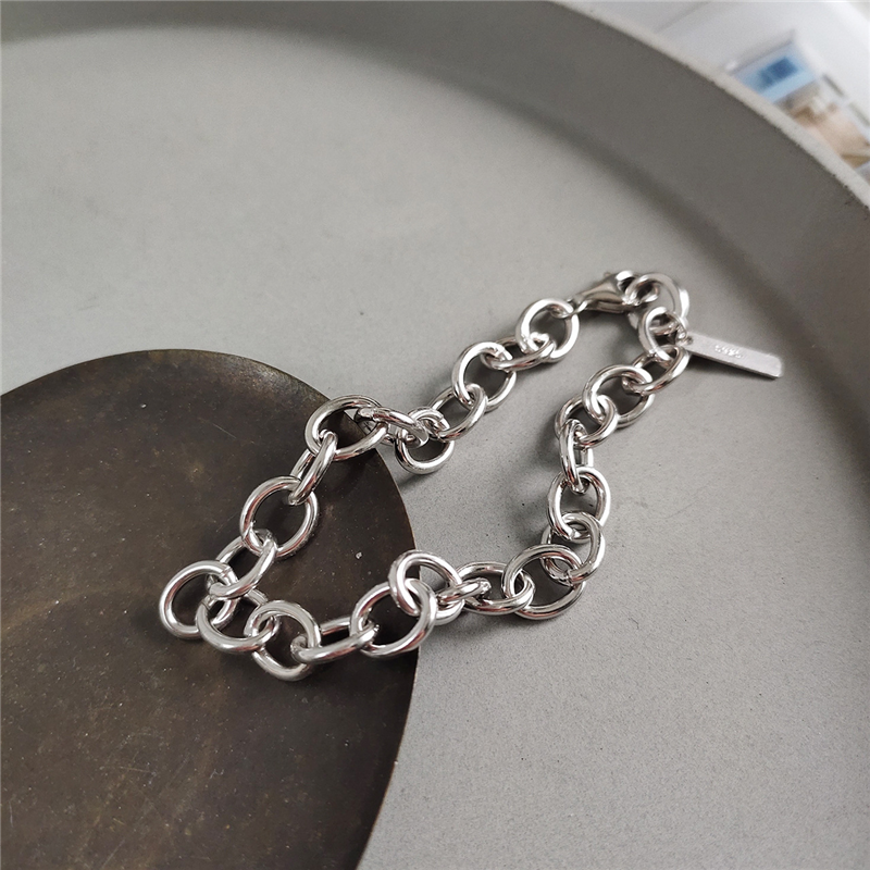 Title 5, Bracelet en argent sterling avec boucle tendanc...