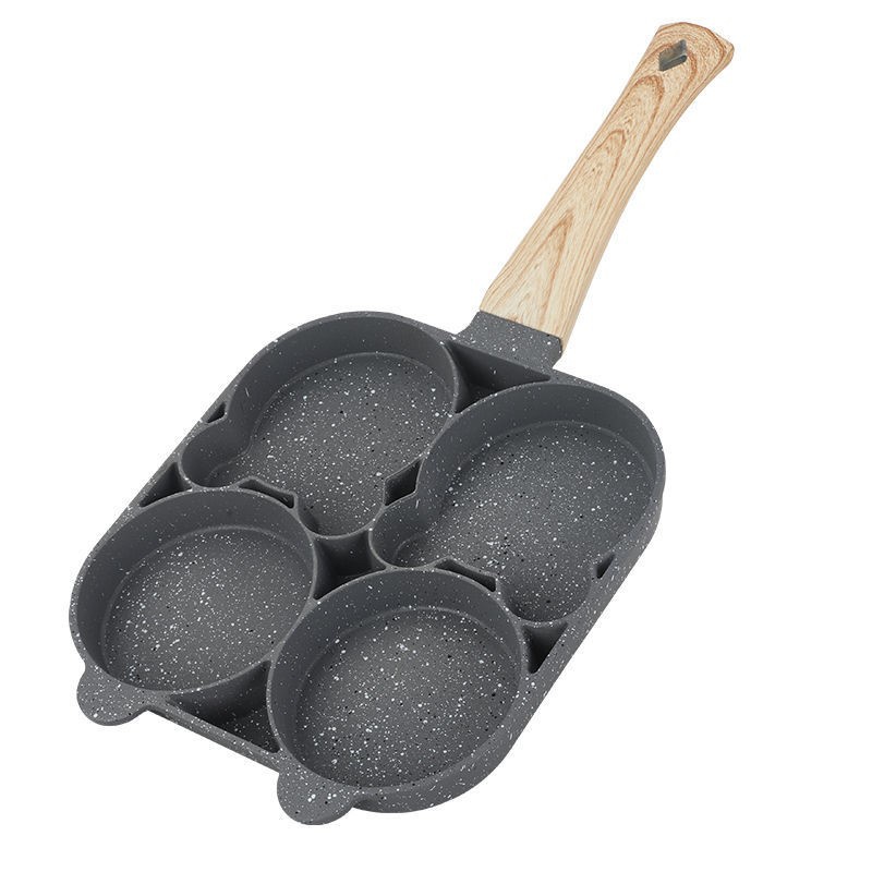 Non-stick Small Flat-bottomed Household Frying Pan Breakfast Mold With Four Holes