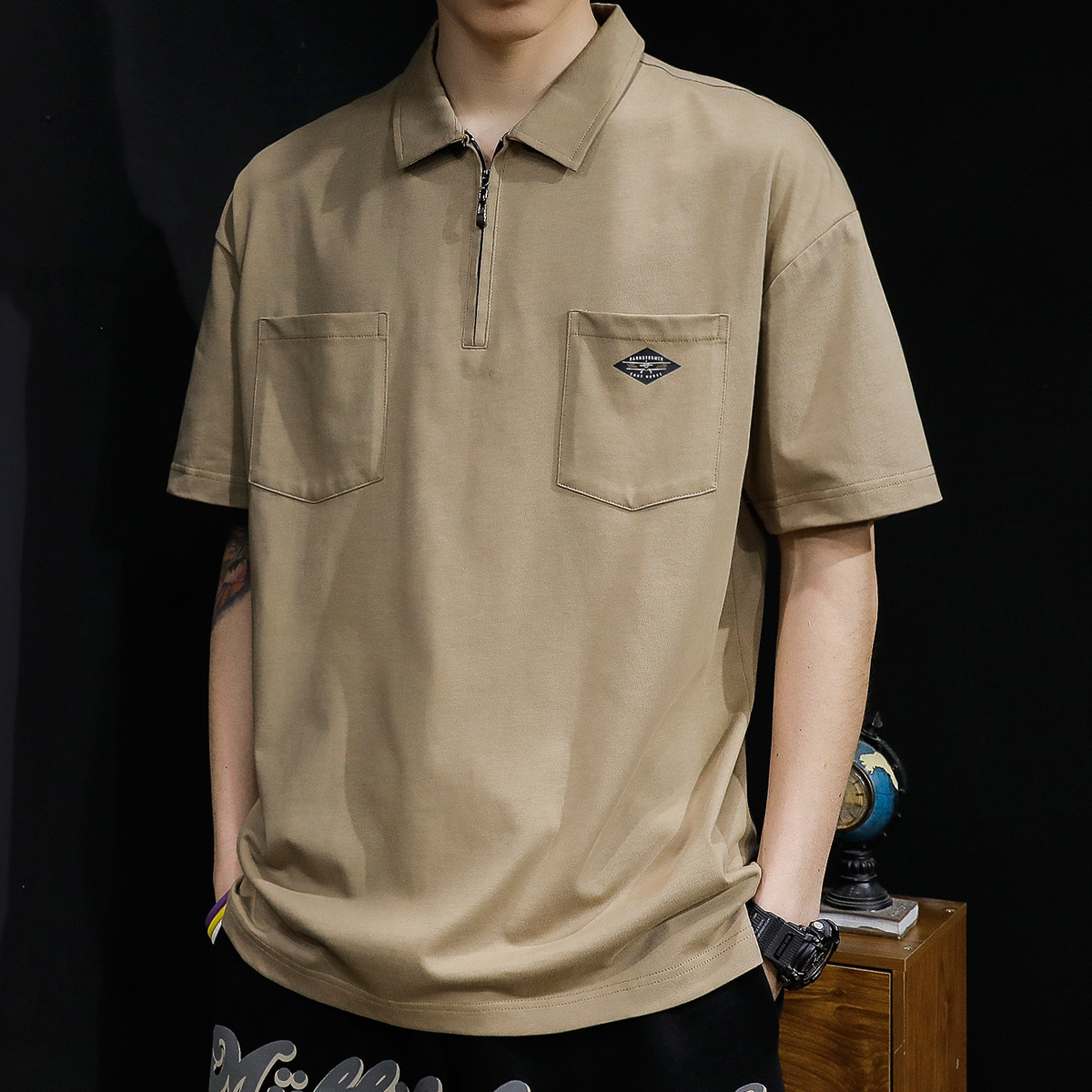 Men's Fashion Loose Cotton Short-sleeved T-shirt