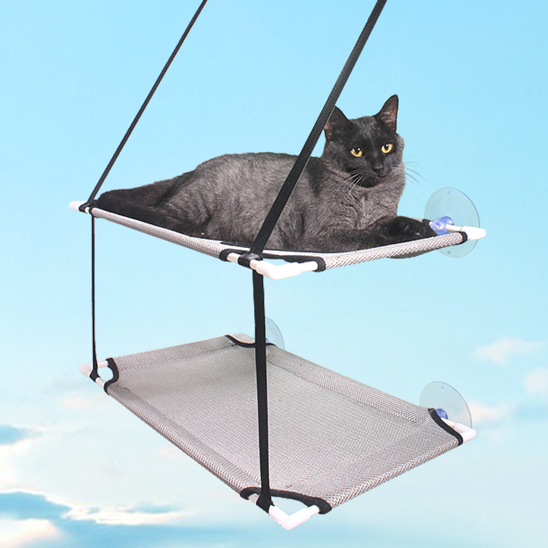 Suction Cup Double Layer Hanging Cat Litter