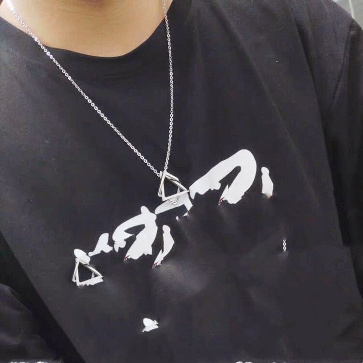 Personalized Net Red Ring Necklace Student Trendy Chain Pendant