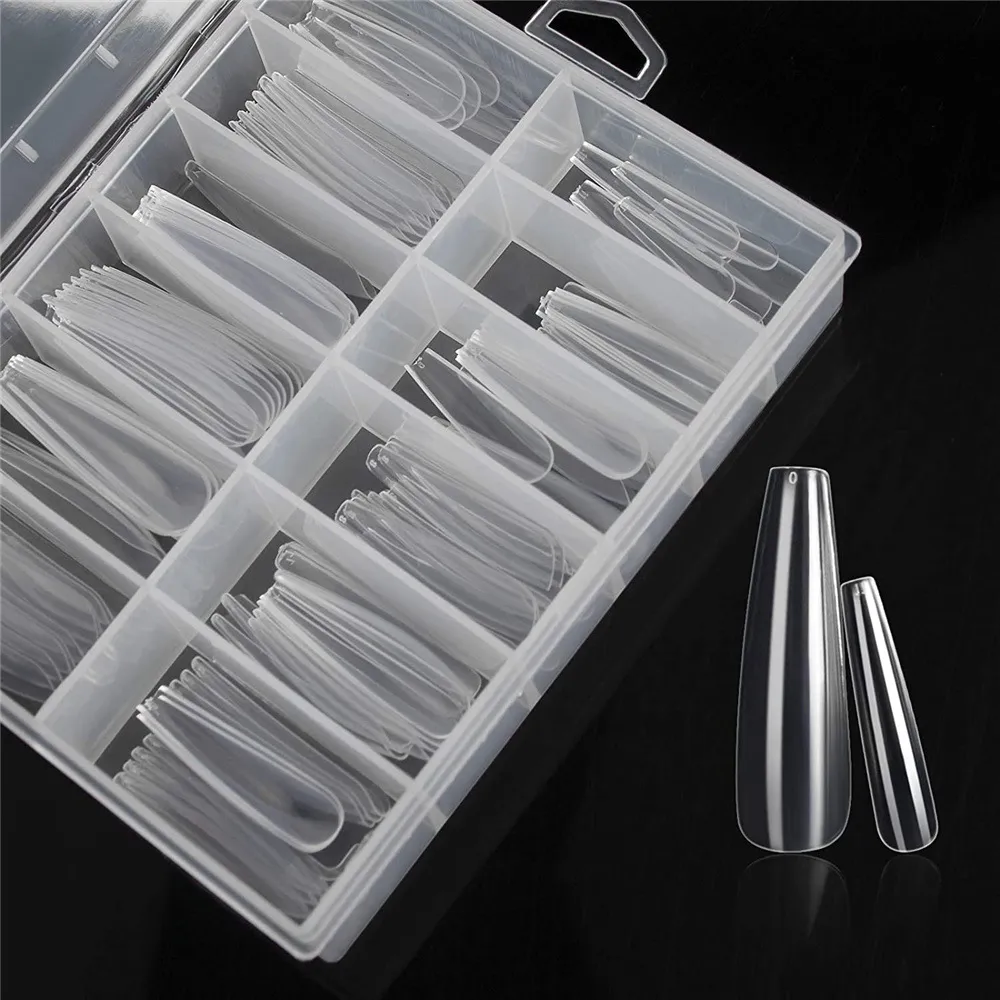 Nail Tools False Fingers Long Trapezoid Ballet Nail Patches - Transparent