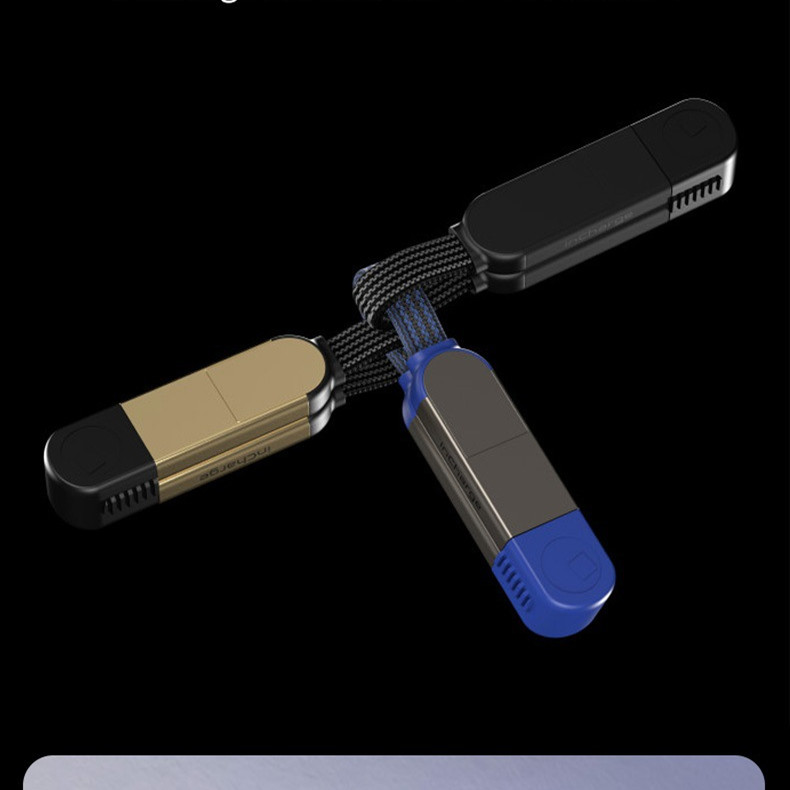 Keychain Data Cable 6 In 1 Portable Charging Cable