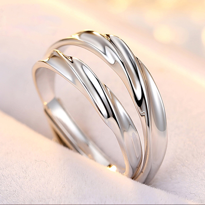 Title 4, Mobius Strip 925 Sterling Silver Simple Couple ...