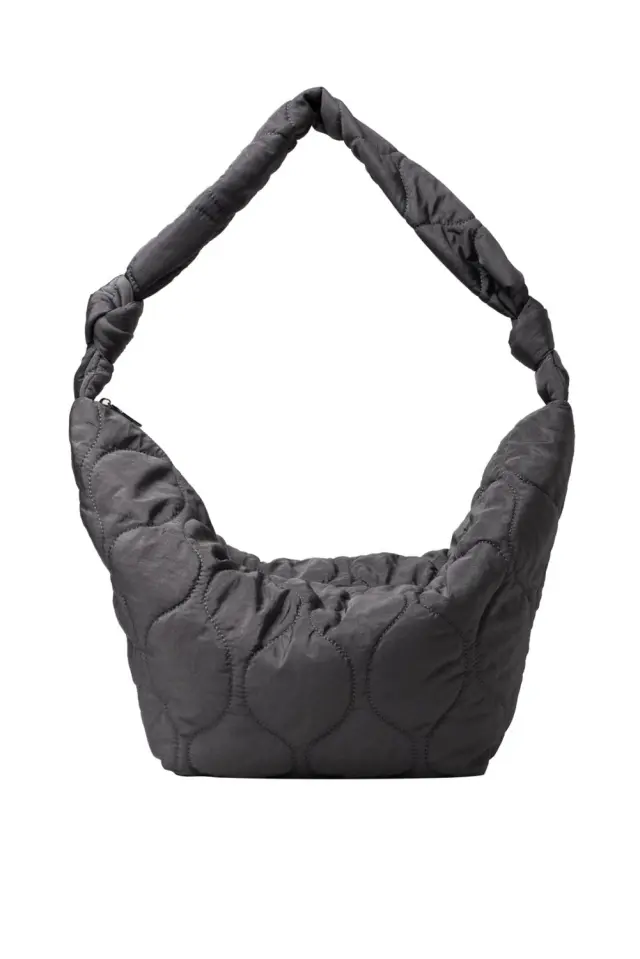 Diagonal Cotton Dumpling Bag Tide Style Retro Bag Gray - Shop at LoveMi