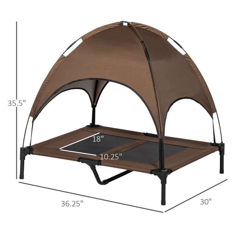Elevated Dog Cot With UV Canopy