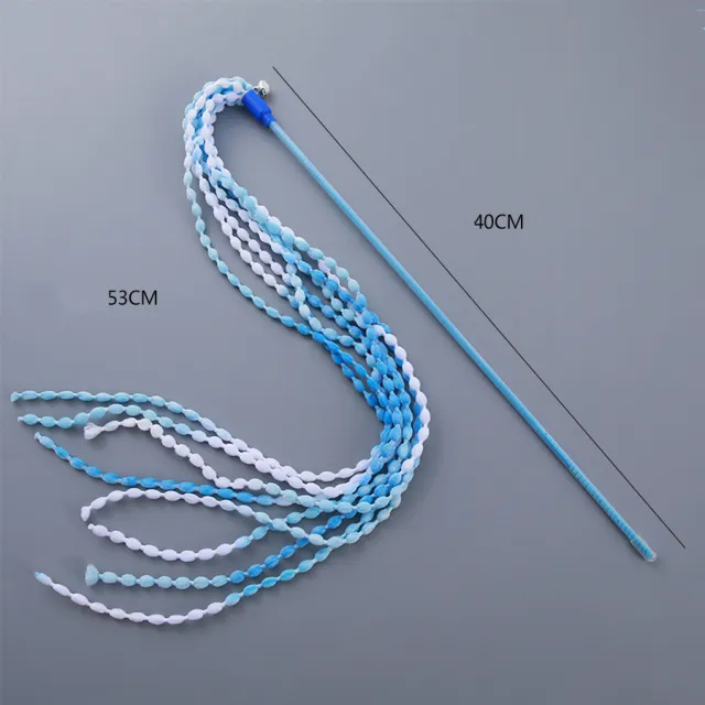 Cat Teaser Toys Plush Cat Wands Interactive Cat Teasing Stick Vibrant Cat Teaser Wands With Bell For Cat Kitten Having Exerciser Playing Blue - Shop at LoveMi