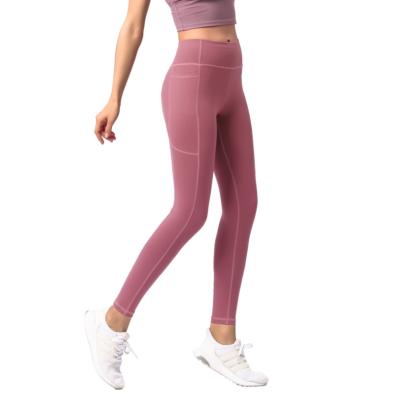 Fitness Quick-drying Hip-lifting High-waist Pocket Running Trousers