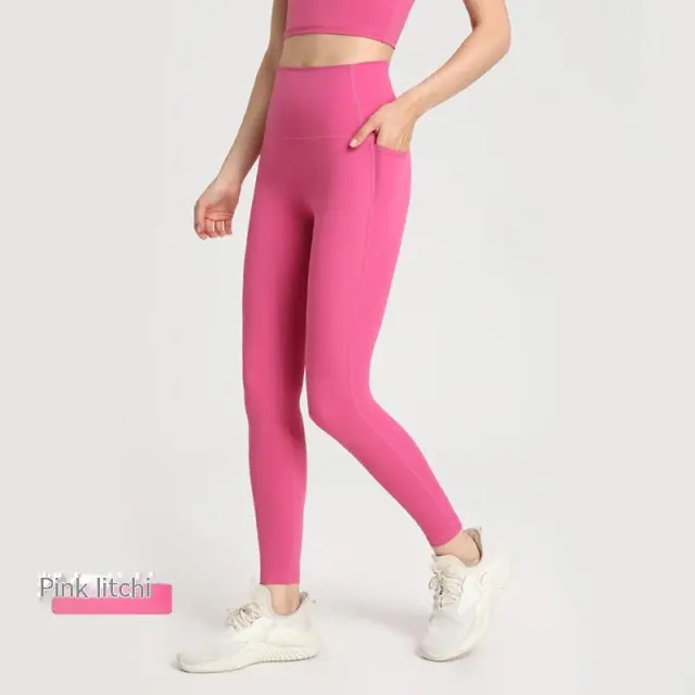 Double sided Sanding Exercise Workout Pants Pink Litchi - Shop at LoveMi