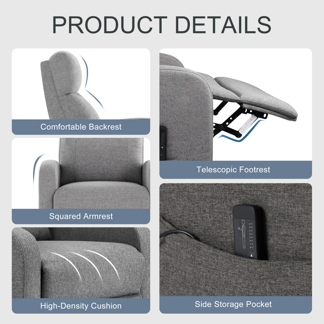 Recliner Chair PU Leather Recliner Sofa No Massage β photo 3