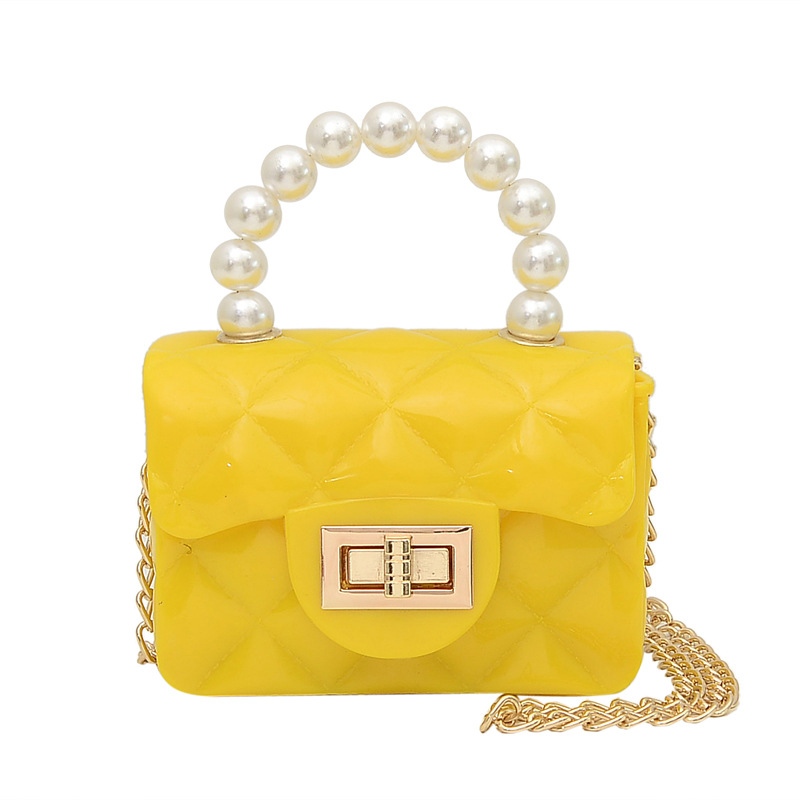 Title 6, Summer New Pearl Hand Chain Small Square Bag