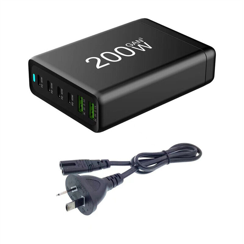 200W GaN Charger USB-C Type C PD Fast Charging Station For   Ipad