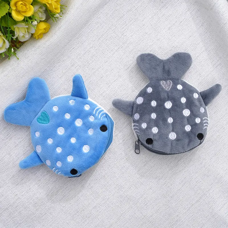 Plush Children's Shark Coin Purse Cute Cartoon