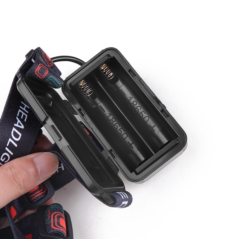 LED Headlamp USB Rechargeable Head Torch Zoom Headlight Camping Lamp Flashlight Work Light 3 Modes With 2 Li-ion Batteries