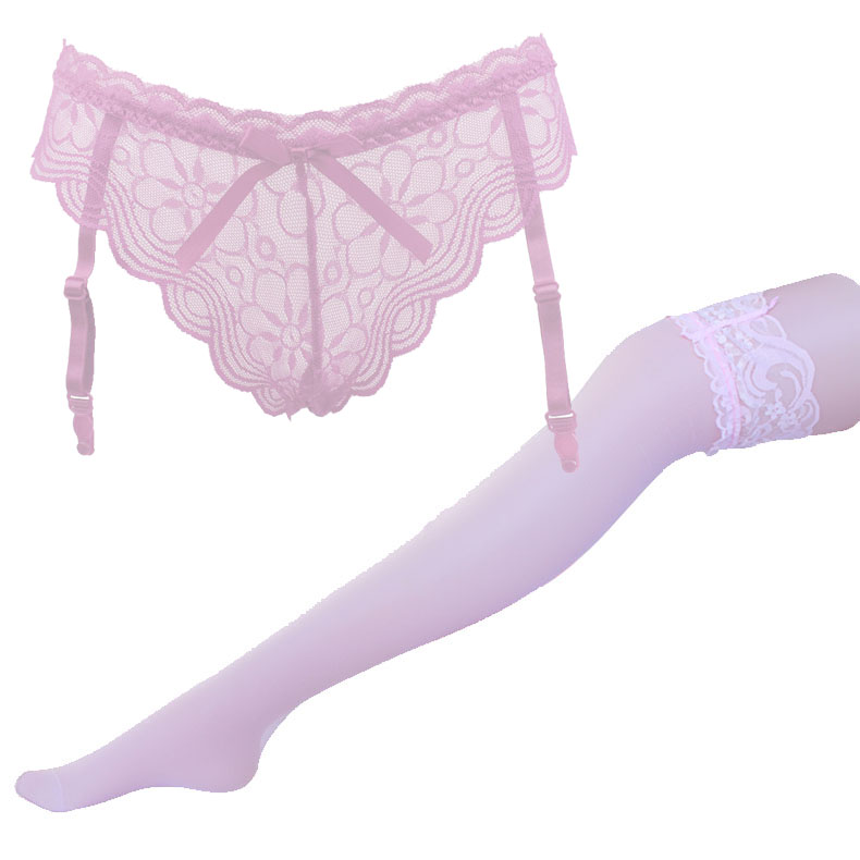 Title 8, Transparent high tube stockings underwear set