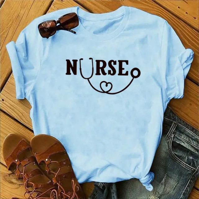 Women's Christmas Animal Flower Short Sleeve Light Blue - Shop at LoveMi