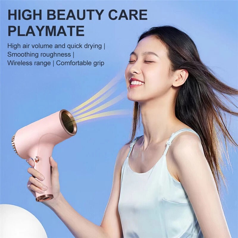 USB Cordless Hair Dryer Portable Rechargeable Styling Blower With UK Plug — image 9